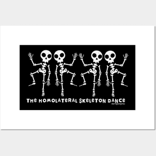 The Homolateral Skeleton Dance v1 white Posters and Art